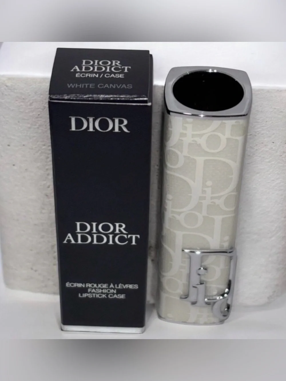 Dior Addict Fashion Lipstick Case White Canvas Brand New